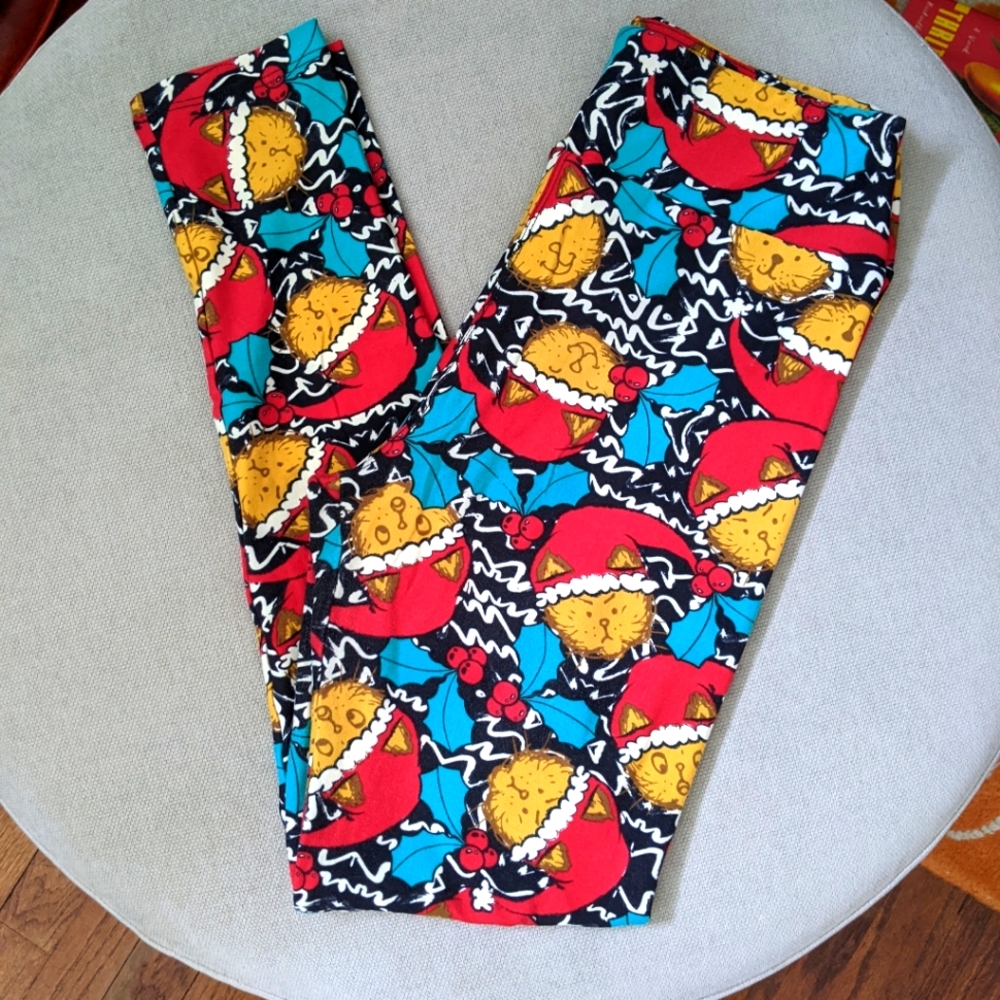 😺 Christmas cat leggings LuLaRoe One size NWOT
